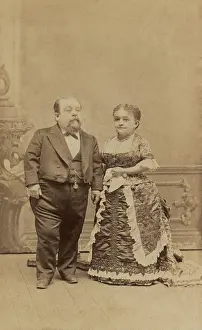 Dancers Prints: Charles Stratton General Tom Thumb with his wife of 20 years