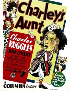 Cross Dressing Prints: CHARLEY'S AUNT, left: Charles Ruggles on window card, 1930