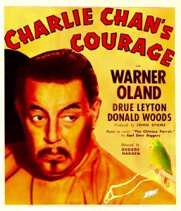 CHARLIE CHAN'S COURAGE, Warner Oland on window card, 1934, TM and Copyright 20th Century Fox Film Corp. All rights reserved./courtesy Everett Collection