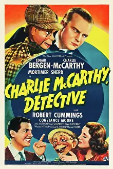 Bergen Prints: CHARLIE MCCARTHY, DETECTIVE, top from left: Charlie McCarthy