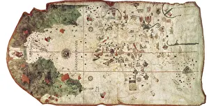 Chart Prints: Chart by Juan de la Cosa (1500)