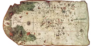 Chart Prints: Chart by Juan de la Cosa (1500)