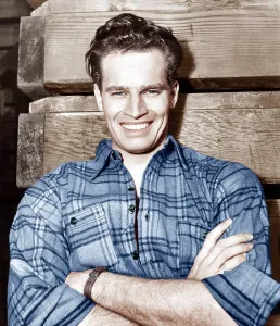 Plaid Shirt Prints: Charton Heston, ca. 1950