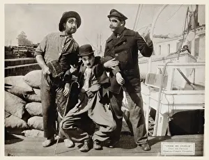 1918 Movies Prints: CHASE ME CHARLIE, US lobbycard, center: Charlie Chaplin 1918