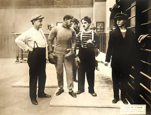 1918 Movies Prints: CHASE ME CHARLIE, second from right: Charlie Chaplin on lobbycard, 1918
