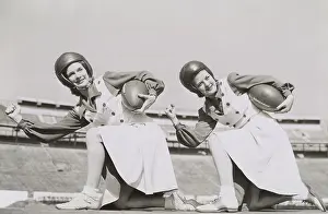 Louisiana Prints: Two cheerleaders from Tulane University