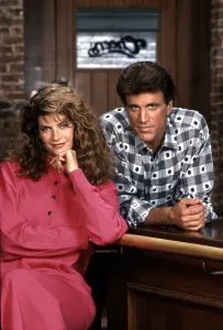 Danson Prints: CHEERS, from left, Kirstie Alley, Ted Danson, 1982-93 (1987 photo)