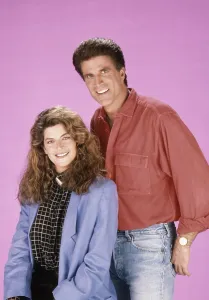 Danson Prints: CHEERS, from left, Kirstie Alley, Ted Danson, 1982-93 (ca. 1987 photo)
