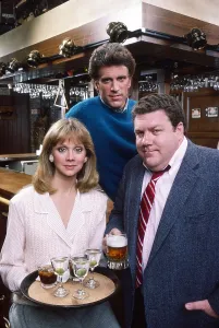 Long Prints: CHEERS, from left: Shelley Long, Ted Danson, George Wendt, 1984, (1982-1993)