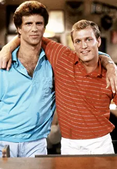 Danson Prints: CHEERS, from left, Ted Danson, Woody Harrelson, 1982-93 (1987 photo)