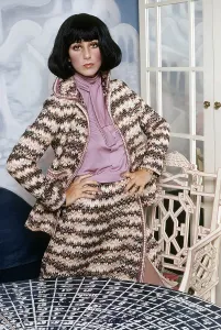 1970s Fashion Prints: Cher, wearing Chanel-style suit, September 25, 1971