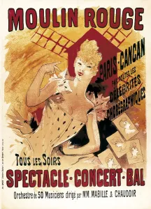 Litography Prints: CHERET, Jules (1836-1932). Moulin Rouge