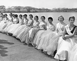 Lcgr1412 Prints: Cherry Blossom Festival Princesses wearing the ball gowns and their state sashes