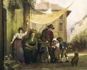 Childish Prints: The Chestnut Sellers. s.XIX. Italian anonymous