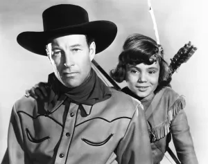 CHEYENNE WILDCAT, from left, Bill Elliott, Robert Blake, (billed as Bobby Blake), 1944