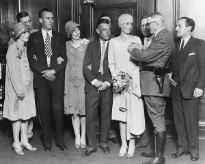 Awards Prints: Chicago Chief of Police Michael Hughes pinning a star on Amelia Earhart on July 19