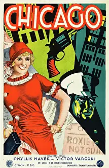Images Dated 10th September 2013: CHICAGO, left: Phyllis Haver on Swedish poster art, 1927