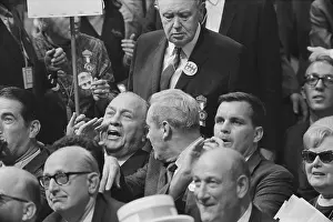 Shouting Prints: Chicago Mayor Richard Daley swearing at Senator Ribicoff during at the 1968 Democratic Convention