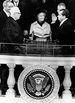 Nixon Prints: Chief Justice Earl Warren (left)