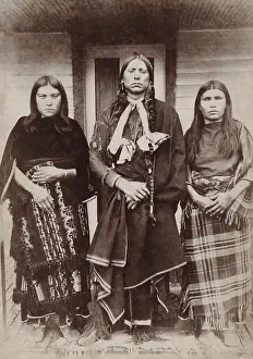 20 40 Years Old Prints: Chief Quanah with two of his wives