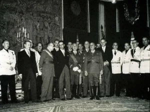 Francisco 1892 1975 Prints: The Chief of State Francisco Franco with the government constituted on 25th February 1957