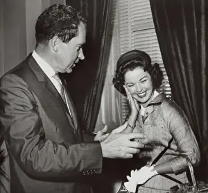 Charity Prints: Former Child Actress Shirley Temple Black with Vice President Richard Nixon