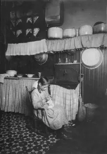 Apartment Prints: Child labor, original caption: Carmela Picciano