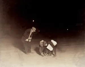 Rhode Island Prints: Children playing a dice game, from original caption: Midnight