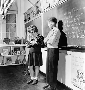 Blackboard Prints: Children's school clothing in 1943