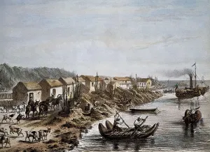 Port Prints: Chile (1854). Port of Huasco. Litography. AISA/Everett Collection**US SALES ONLY**
