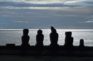 Island Prints: CHILE. VALPARAISO. Ahu Tahai. Easter Island
