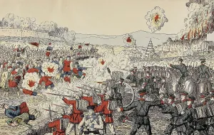 China. The Boxer Rebellion. Battle of Tientsin (June 1900). Etching. ITALY. Milan