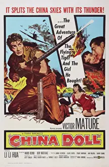 Magazine Prints: CHINA DOLL, US poster, Victor Mature, Li Li Hua, 1958