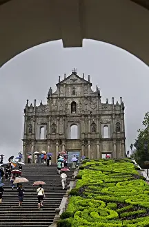 Tourists Prints: CHINA. Macau. Ruins of St. Paul's