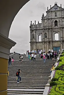 Tourists Prints: CHINA. Macau. Ruins of St. Paul's