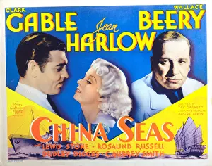 Harlow Prints: CHINA SEAS, Clark Gable, Jean Harlow, Wallace Beery, 1935
