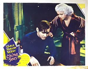 Harlow Prints: CHINA SEAS, from left: Clark Gable, Jean Harlow, 1935
