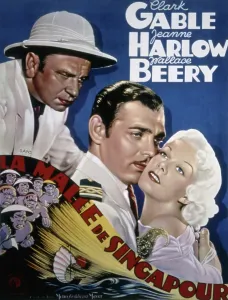 Harlow Prints: CHINA SEAS, Wallace Beery, Clark Gable, Jean Harlow, (French poster), 1935