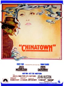 Smoke Prints: CHINATOWN, Spanish poster art, Jack Nicholson, Faye Dunaway, 1974