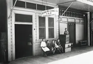6 People Prints: Six Chinese children sit outside the Kong Wo Sang Company in 1926