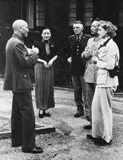 Chinese leader and Americans together after the after the Doolittle Raid on Japan. April 19, 1942. L-R: Chiang Kai-shek, Mme. Chiang Kai-shek (Soong May-ling), U.S. Gen