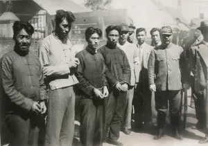 Captives Prints: Four Chinese who guarded the British in concession of Tientsin as Japanese prisoners