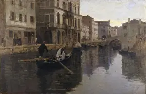 Reflection Prints: Chioggia, by Leonardo Bazzaro, 1894