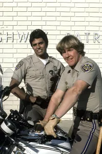 Police Prints: CHIPS, from left: Erik Estrada, Larry Wilcox, (1979), 1977-83