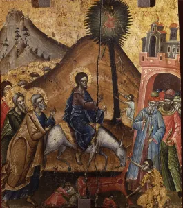 Cloak Prints: Chirst Entering in Jerusalem, attributed to Joan etiri