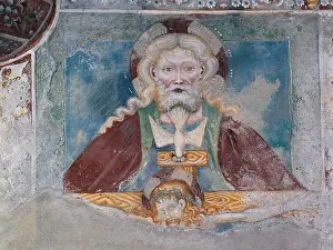 Crucifix Prints: Christ, 15th Century, fresco - Switzerland