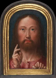 1510s Prints: CHRIST BLESSING, by Gerard David