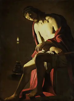 1610s Prints: Christ on the Cold Stone, by Gerard van Honthorst (copy after)