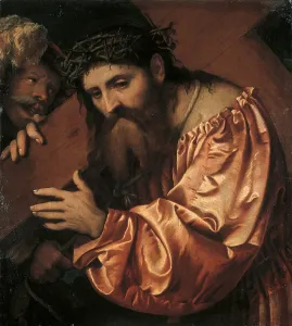 Sadness Prints: Christ the Cross bearer, by Girolamo Romani known as Romanino