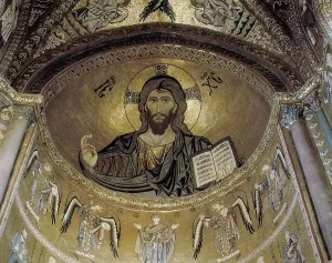 Sicily Prints: Christ Pantocreator. 1148. ITALY